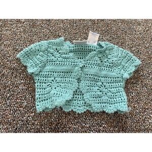 BT‎ Kids Girls Green Knit Shrug Cardigan 12-18M